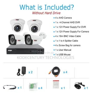 4 Channel Anspo 5mp Analogue CCTV Kit