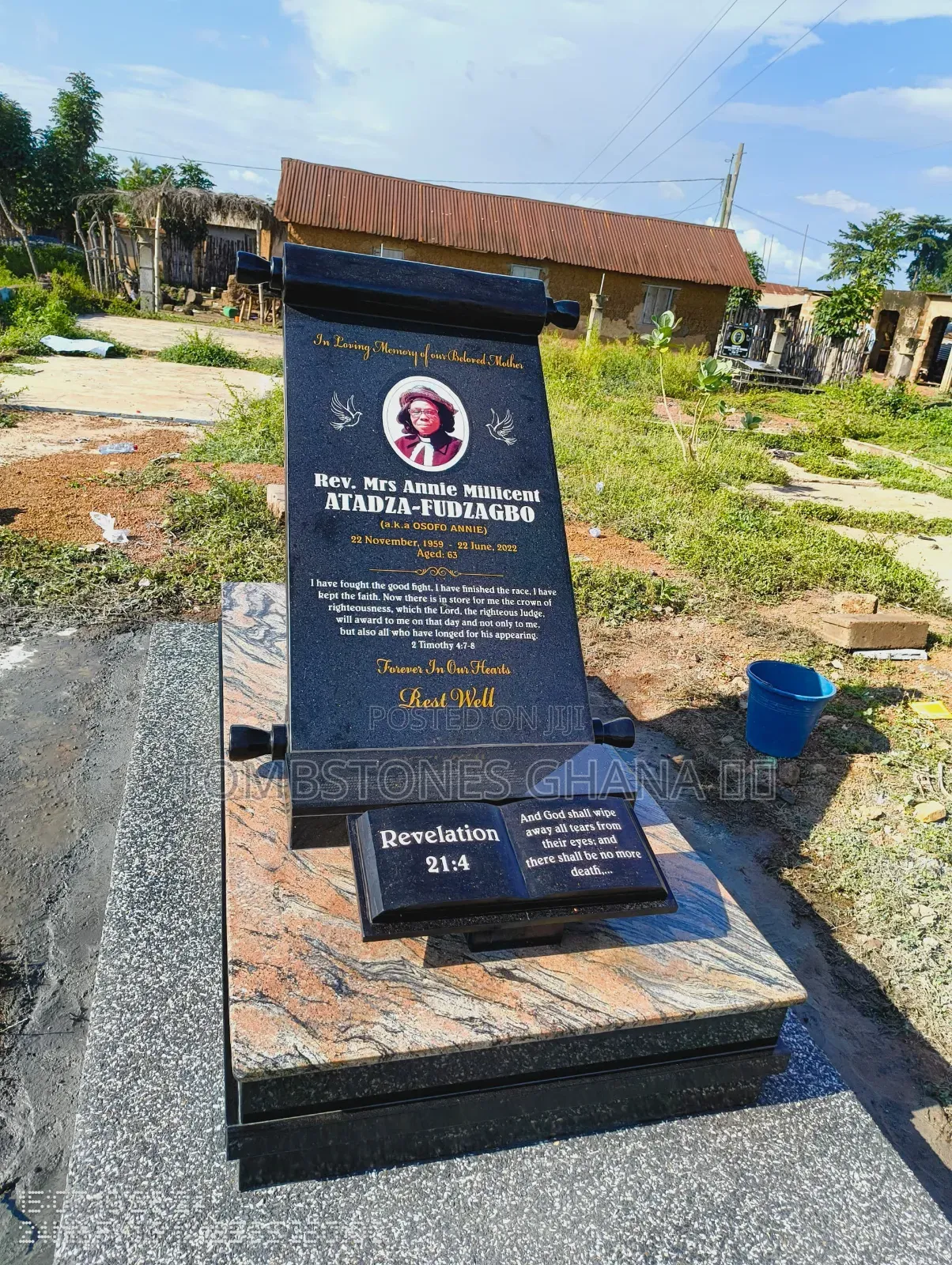 Bible Tombstone Done at Sovie in Volta