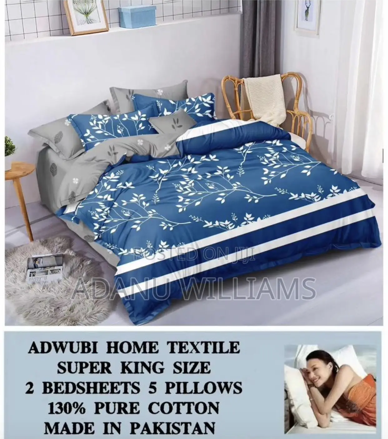 Super Soft Pure Cotton Bed Sheets (Slide 4 More Diff Colors