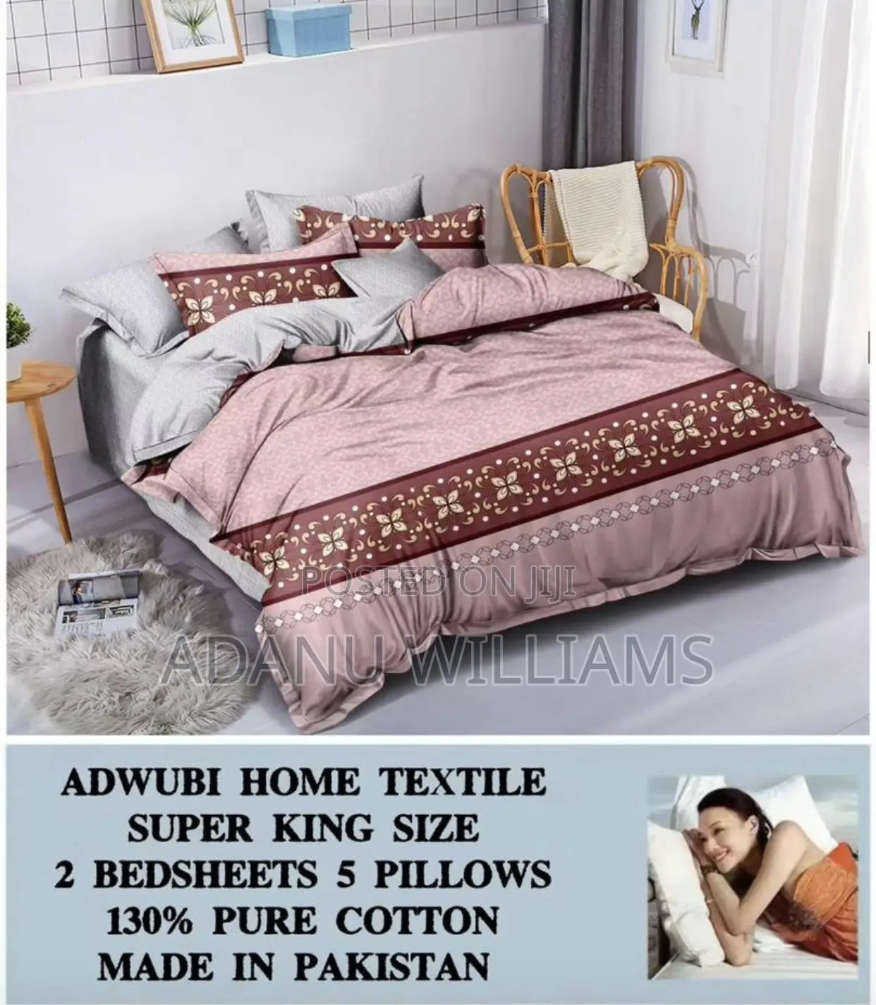 Super Soft Pure Cotton Bed Sheets (Slide 4 More Diff Colors