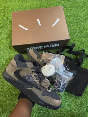 Travis Scott X Jordan Jumpman Jack TR Dark Mocha Sneakers