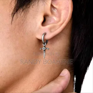 Vintage Stainless Steel Cross Hook Necklace