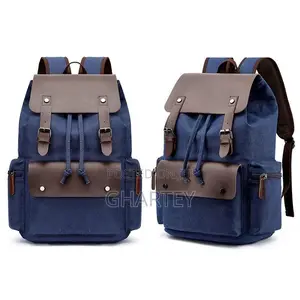 Retro Vintage Canvas Backpack Blue