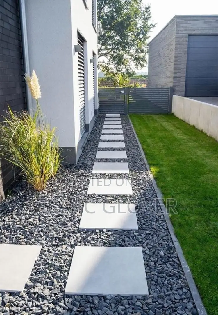 Landscaping and Concrete Stamped Floor