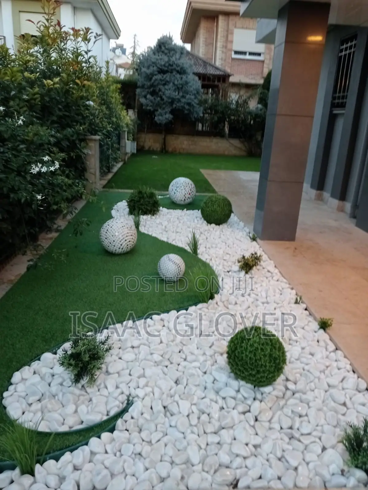 Landscaping and Concrete Stamped Floor