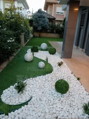 Landscaping and Concrete Stamped Floor
