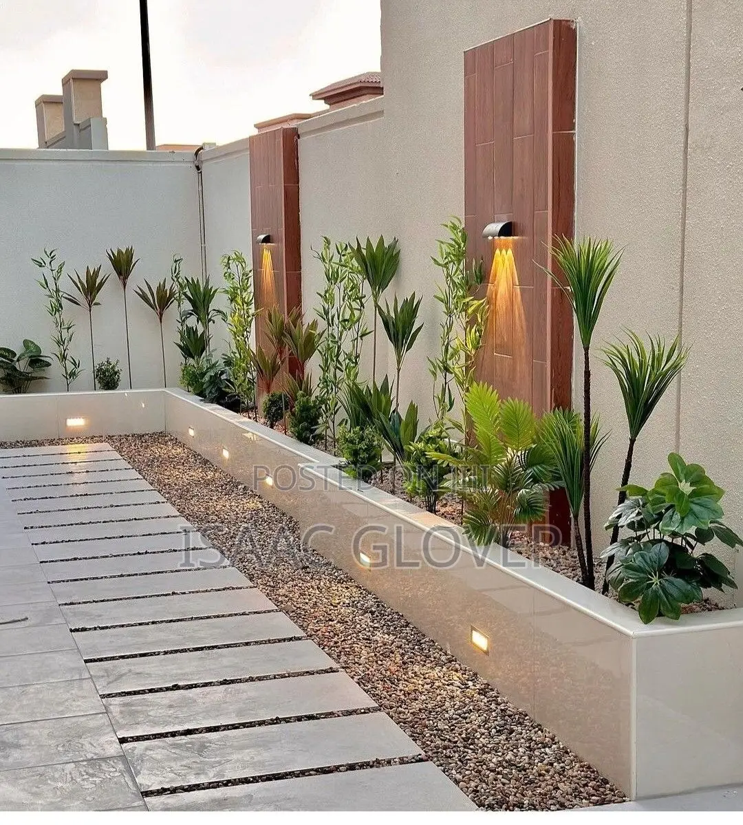 Landscaping and Concrete Stamped Floor