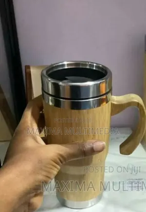 Bamboo Flask With Handle Customised as Well.