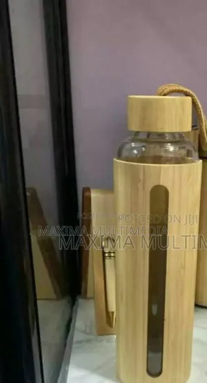 Bamboo Glass Bottle for Customised as Well.