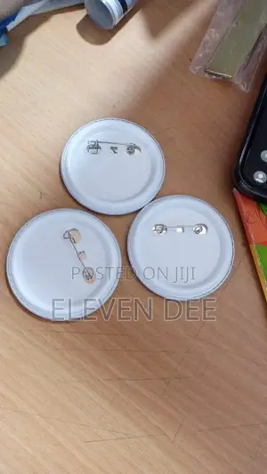 Costumed Round Badge Pins