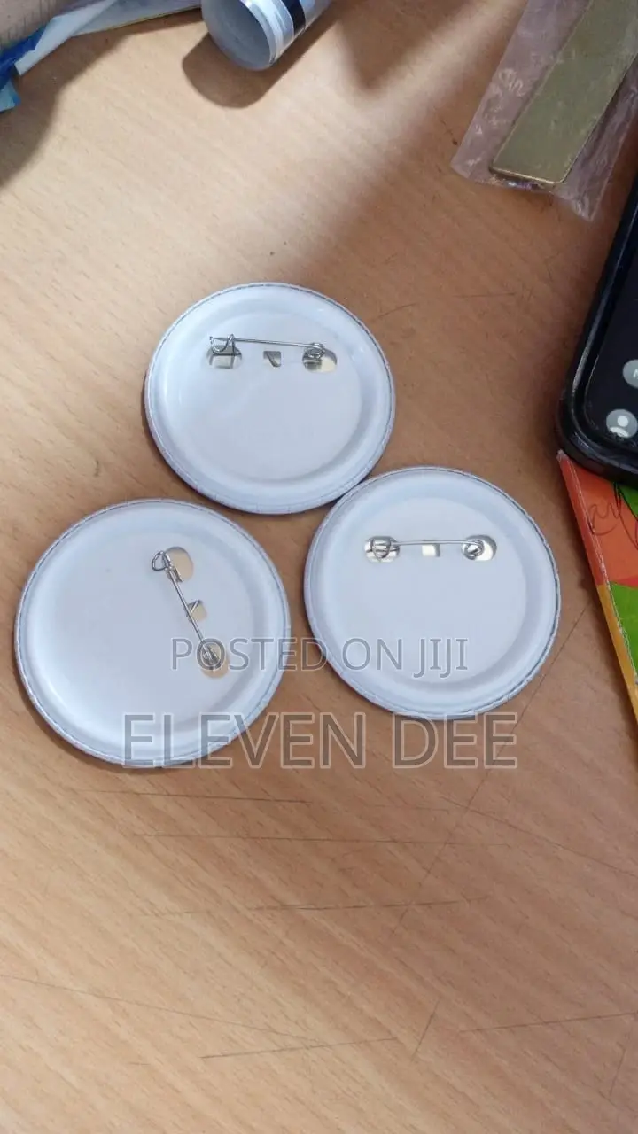 Costumed Round Badge Pins
