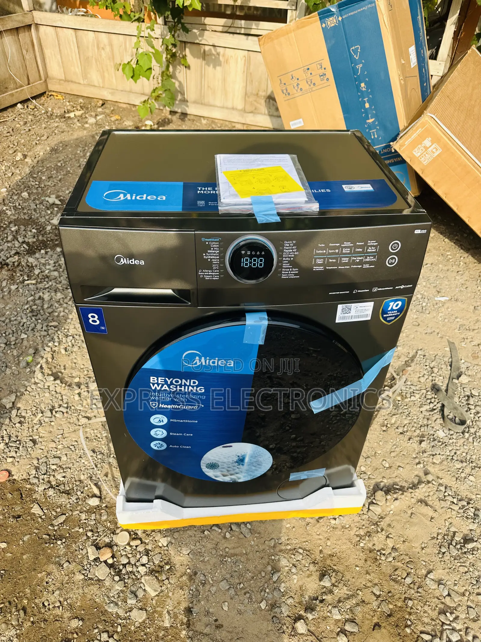 Steam Care MF-200W80WB/T Midea 8kg Front Load