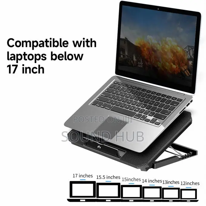 Laptop Cooler 2-Fan Laptop Cooling Stand Low Noise