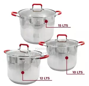 3pcs Stainless Steel Cooking Pot