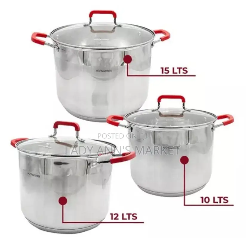3pcs Stainless Steel Cooking Pot