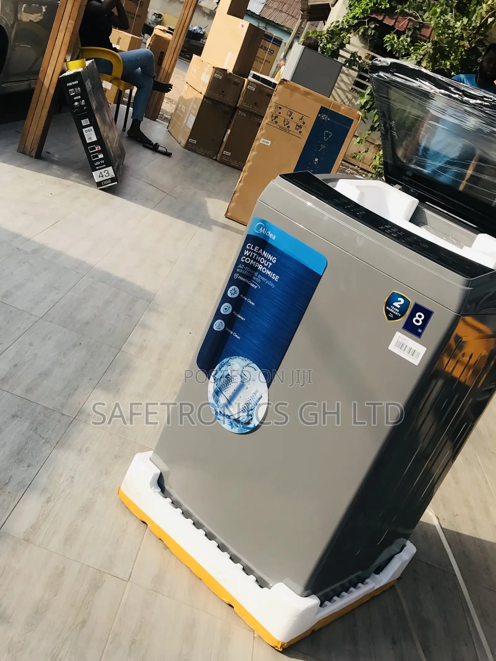 Midea Neat Inverter Topload Full Auto Washingmachine Gray