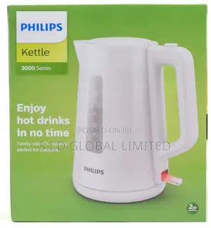Auto-Switch-Off PHILIPS 1.7L Kettle Hd9318/01– Plastic-White