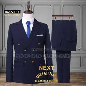 Classic Next Double Breasted Suit for Men
