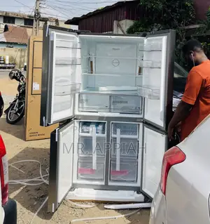 Elegant Gray Midea MDRF632FGN46D 474L Electric Fridge.
