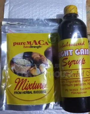 Pure Maca Powder and Weight Gain Syrup Hip Butt Combo