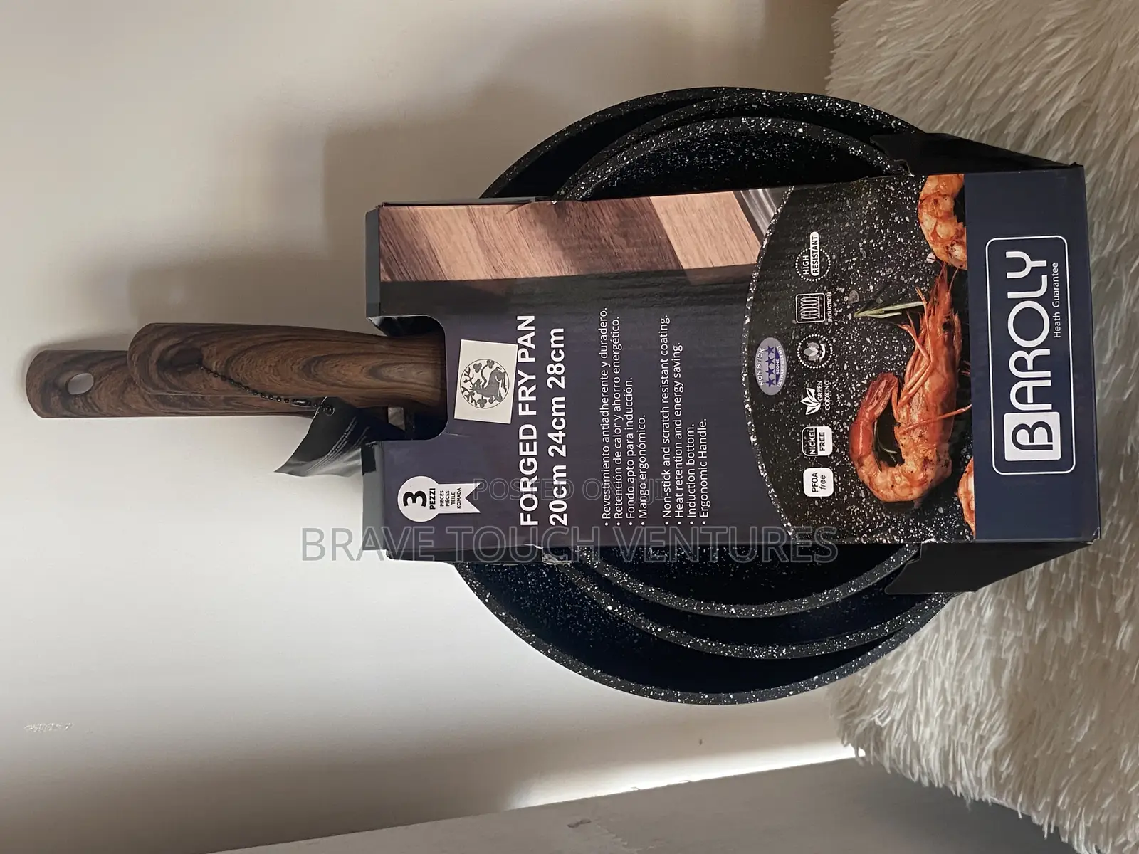 3 Piece Fry Pan Cookware Set