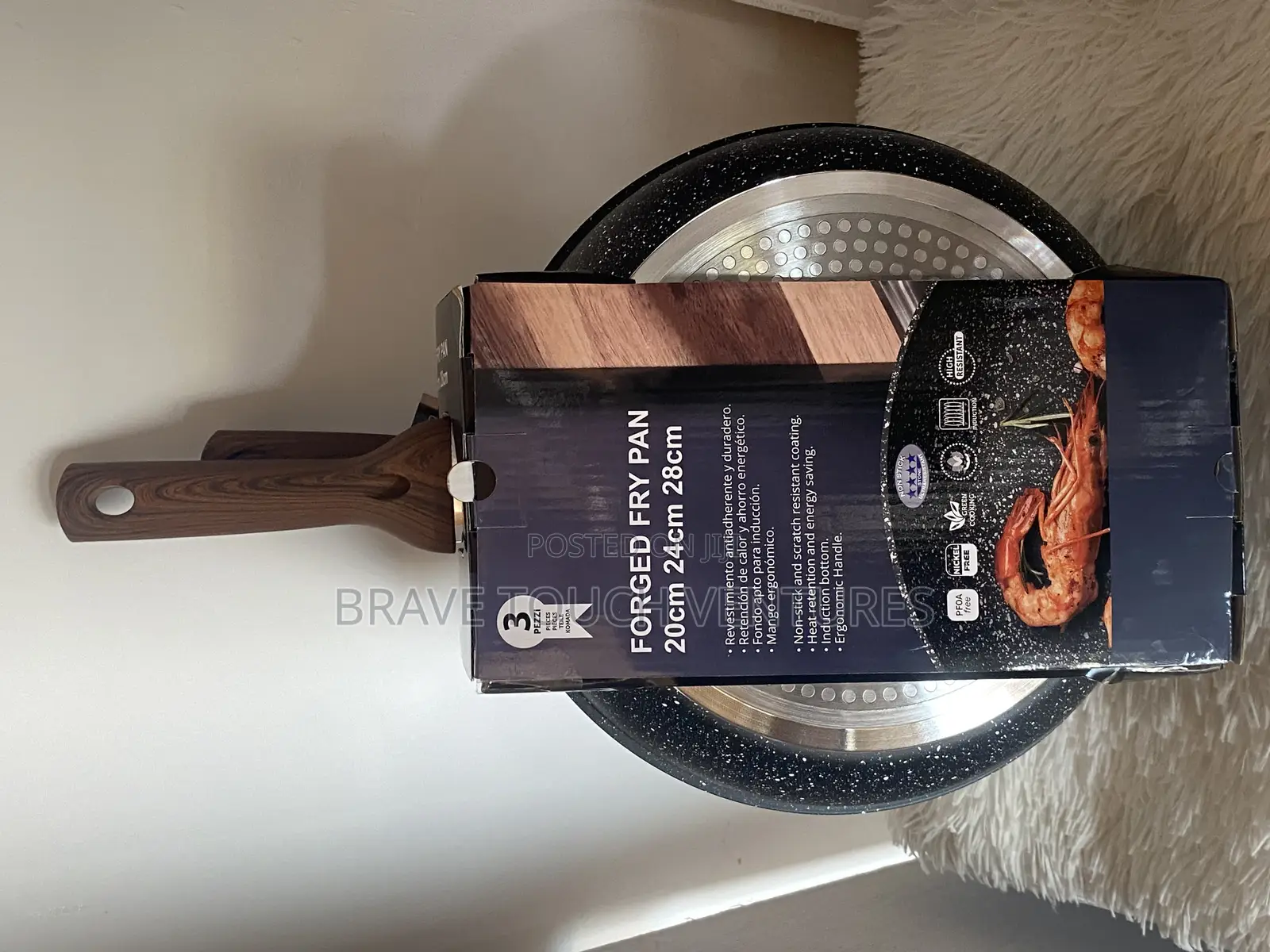 3 Piece Fry Pan Cookware Set