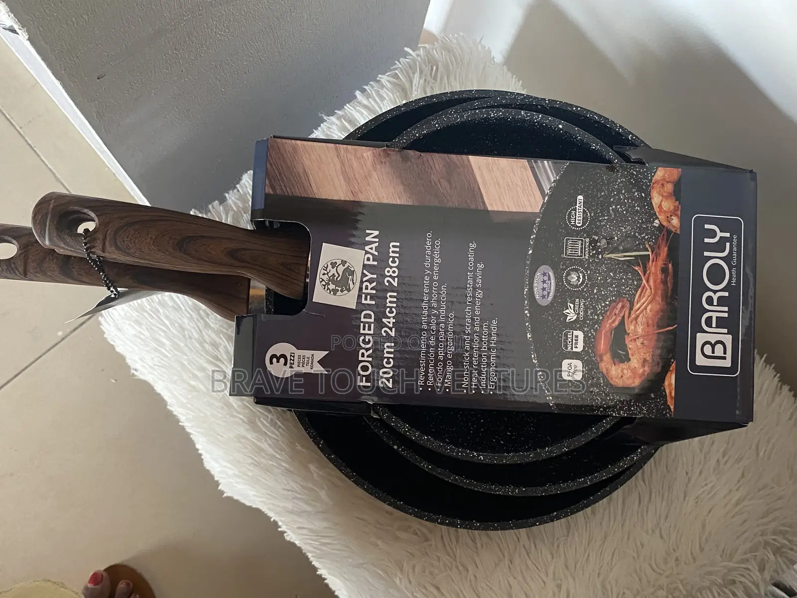 3 Piece Fry Pan Cookware Set