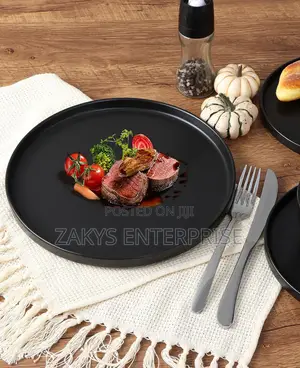Matte Black Dinner Plate 2pcs