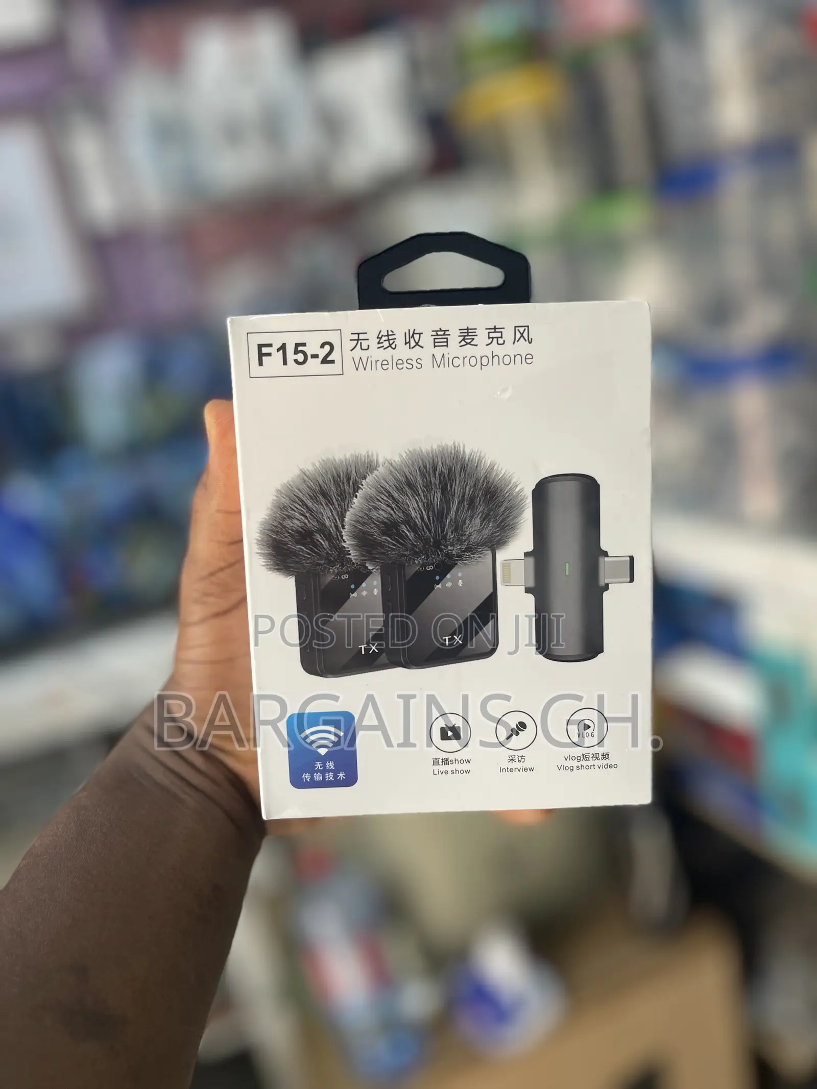 F15 Lavalier Wireless Microphone (2 In 1)