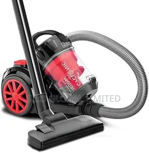 Cleaning With Black Lticyclonic Vaccum Cleaner