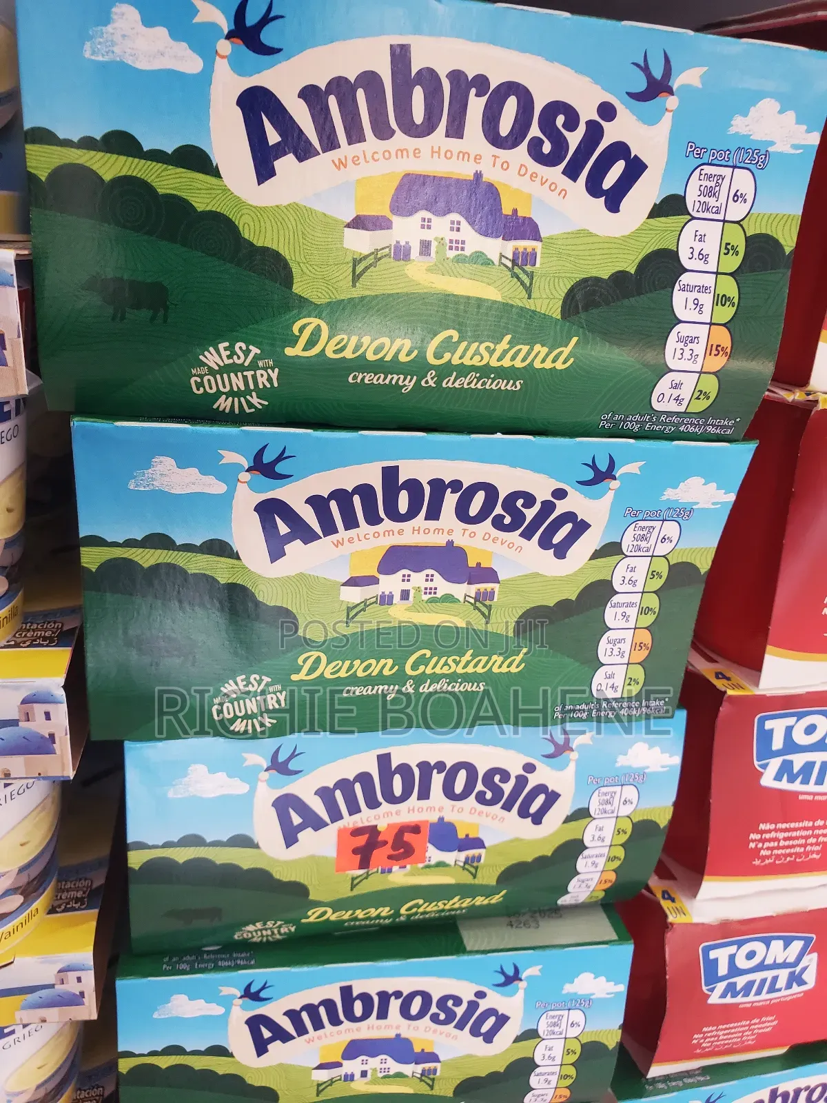 Ambrosia Custard 75cedis for 1