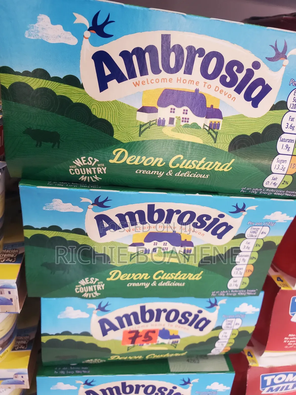 Ambrosia Custard 75cedis for 1