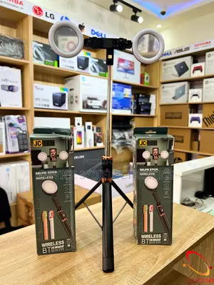 Wireless Selfie Sticks W/ Two Miniring Lights Tripod Stand