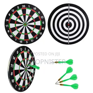 Quality 17inch Safety Double Sided Dartboard Set With 6pins