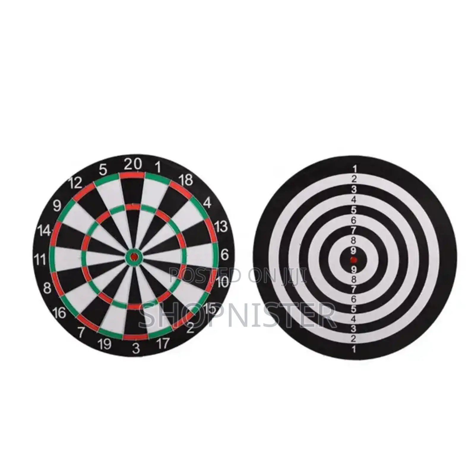 Quality 17inch Safety Double Sided Dartboard Set With 6pins