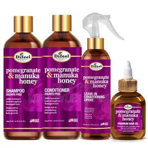 Difeel Pomegranate Manuka Honey Shampoo Set 4pc's