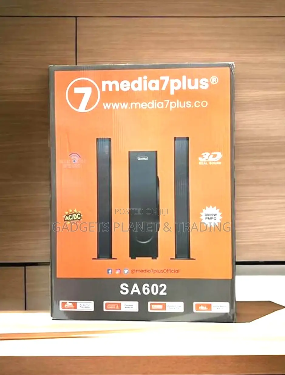 Media7plus Super Bass Bluetooth Sound Bar Woofer Set SA602 - 60w