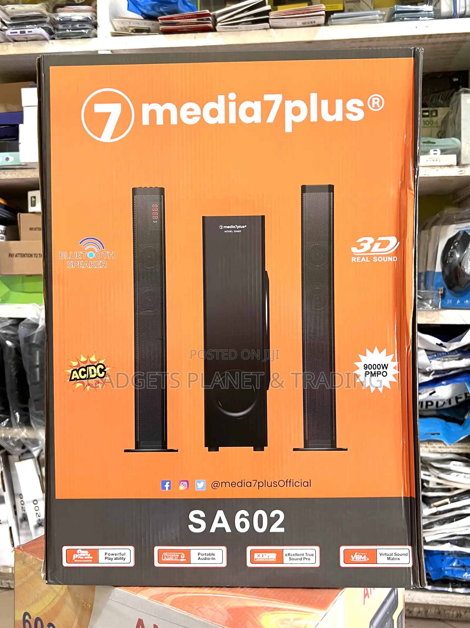 Media7plus Super Bass Bluetooth Sound Bar Woofer Set SA602 - 60w