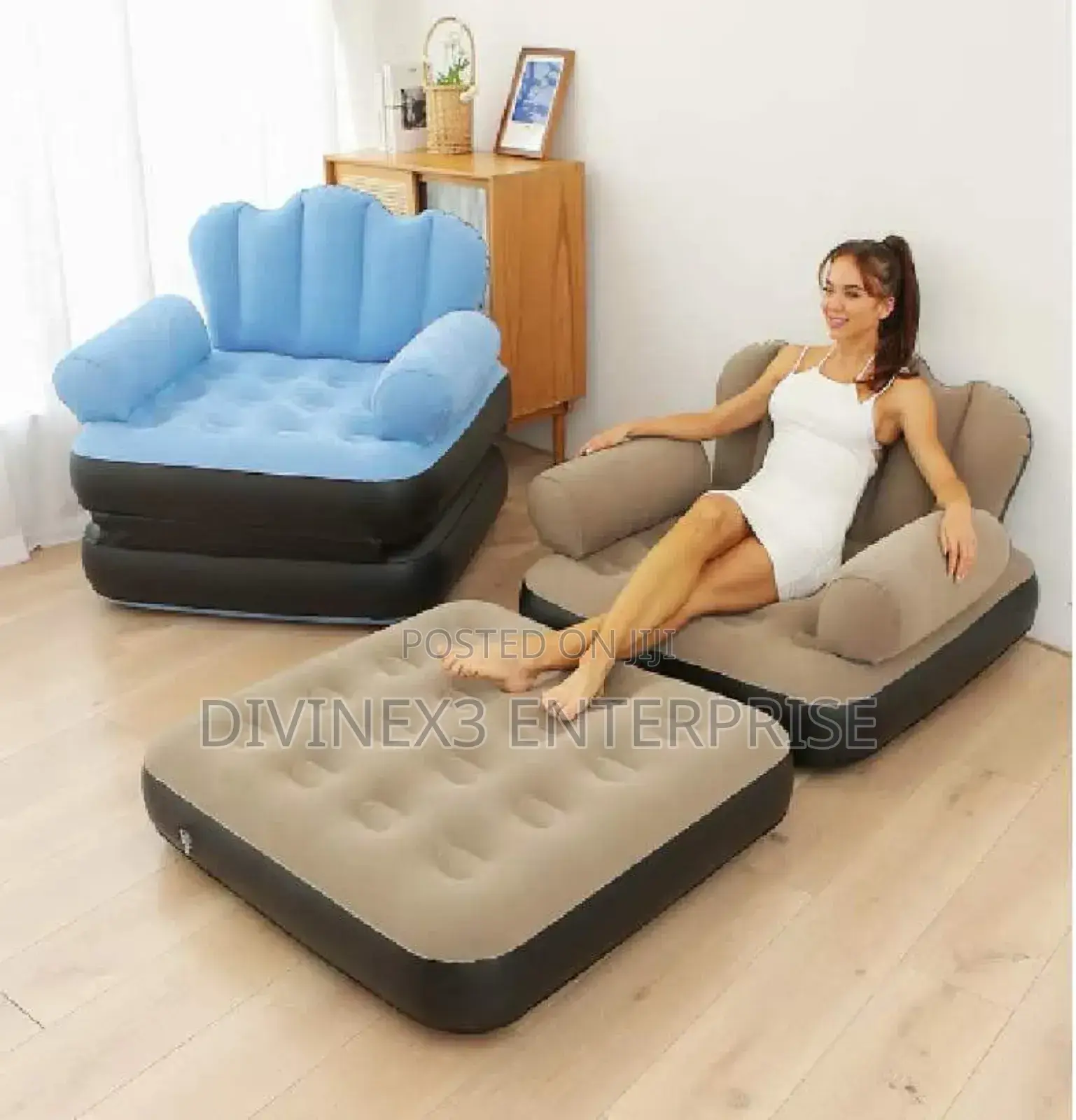 Inflatable Folding Sofa Bed With Hand Handle