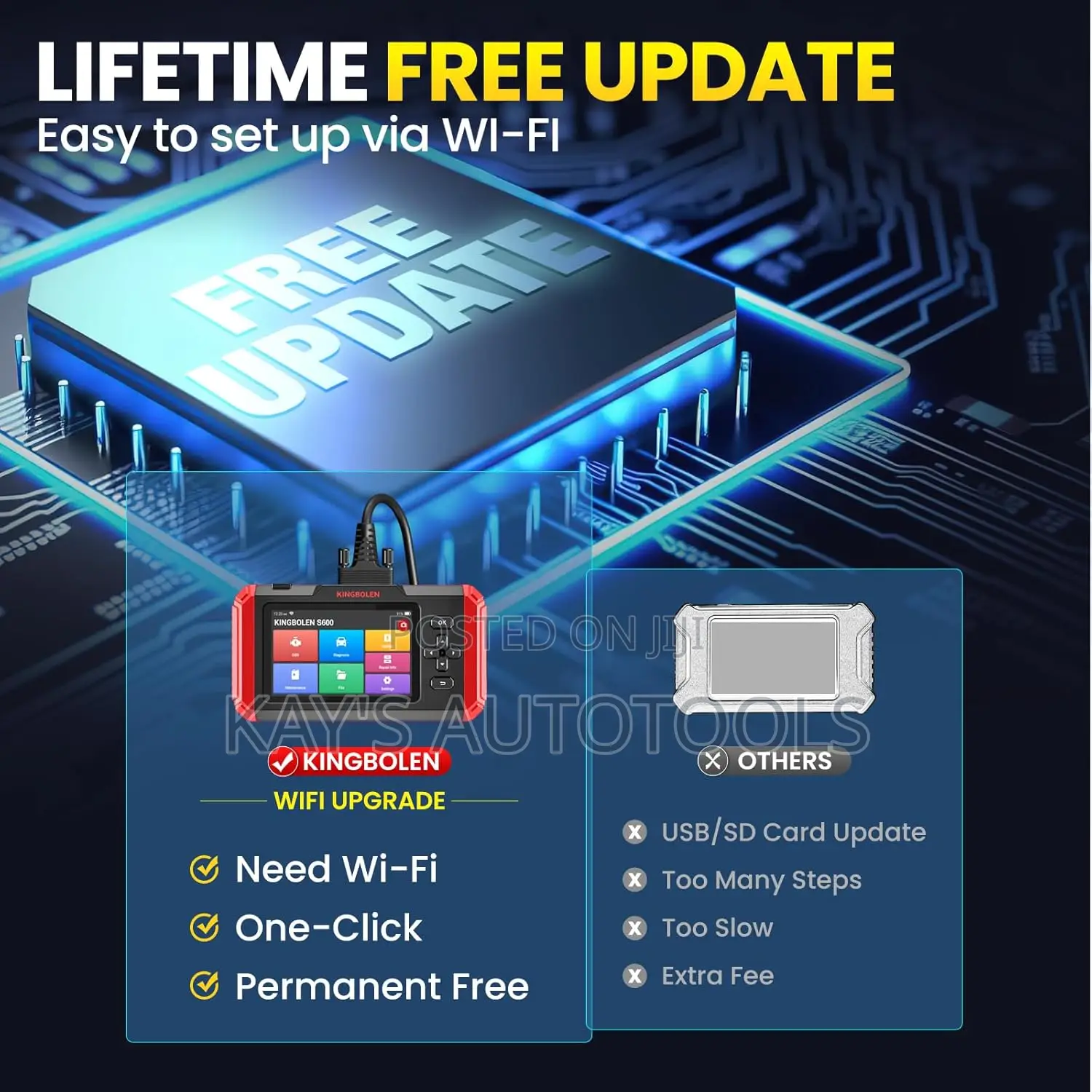 Kingbolen S600 4system 10 Resets Car Scanner Free Updates
