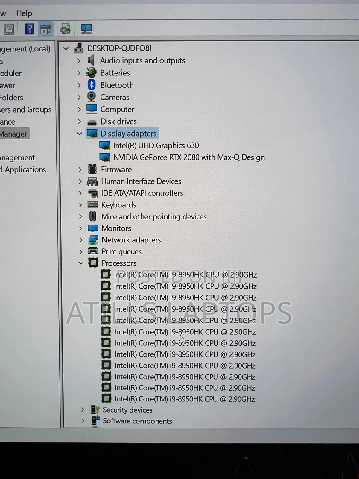 Laptop Alienware Area-51m 32GB Intel Core I9 SSD 1T
