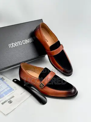 Roberto Cavalli Men’S Suede/Leather Shoe