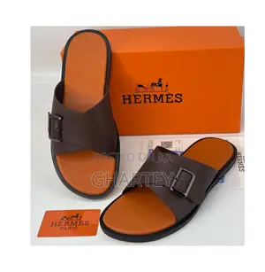 Hermes Leather Men’S Slippers