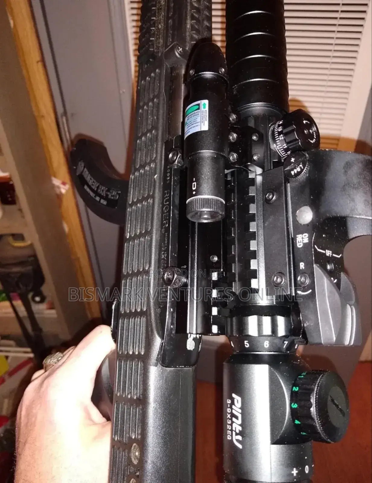 9x32 Rifle Telescope Red Dot Laser For Hunting, Tactical,