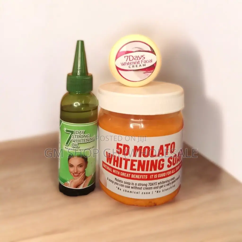 Molato Soap, 7 Days Whitening Oil and Face Cream