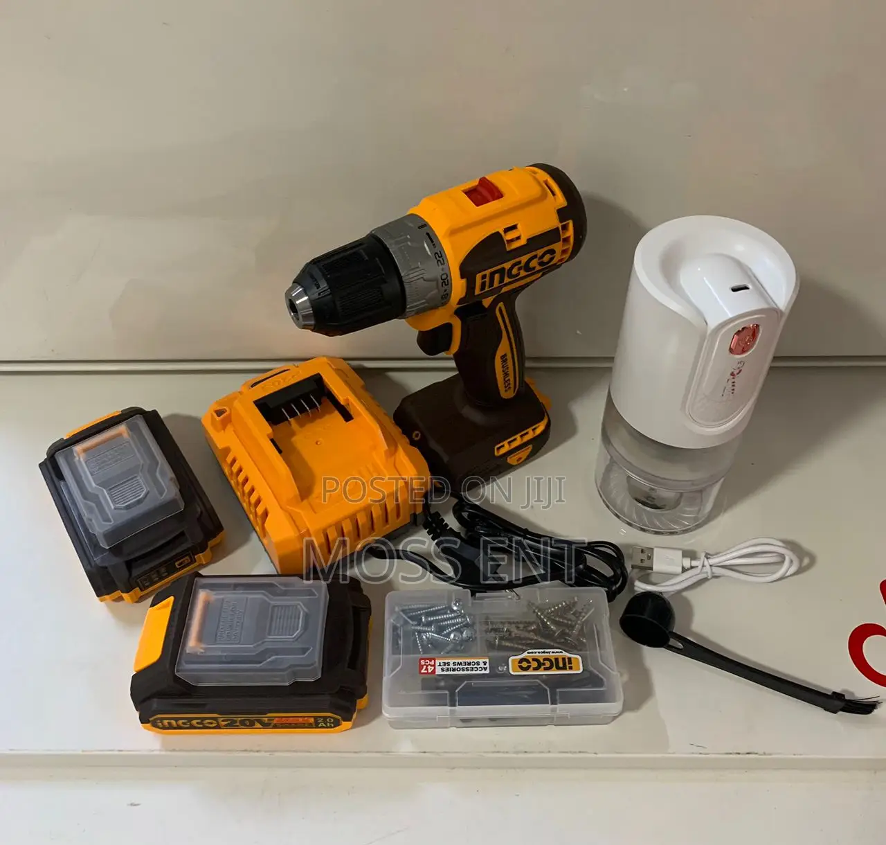 Cordless Drill 20v + Battery + Coffee Grinder # Cosli240315