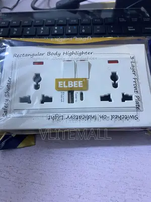 ELBEE Double Socket With USB TYPE C and Light