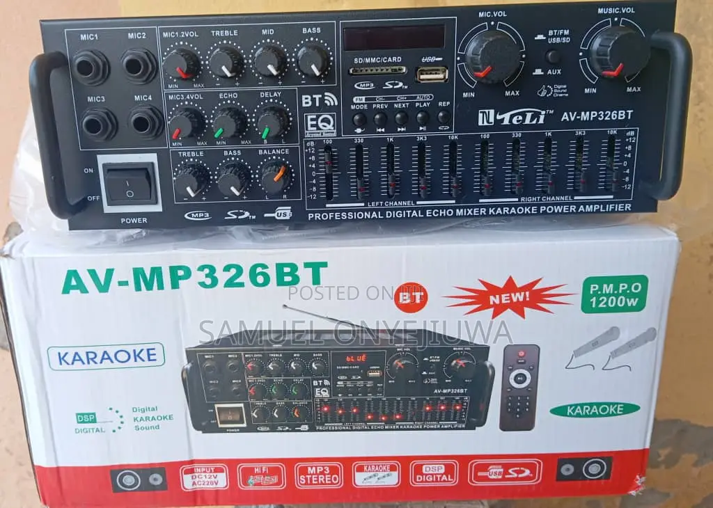 TELI Public Address Karaoke Power Amplifier (AV-MP326BT)