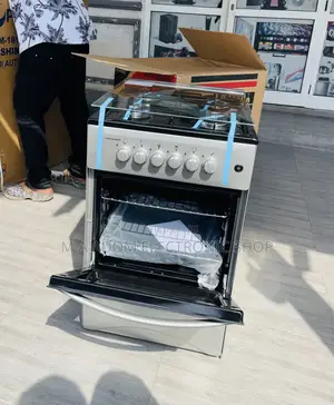 Durable Volcano Gas Oven 4 Burner With Grill(Silver).