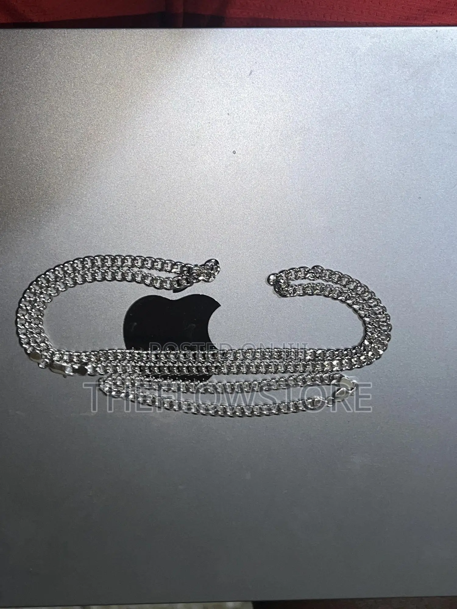 Genuine S925 Sterling Silver Cuban Links Necklace Bracelet
